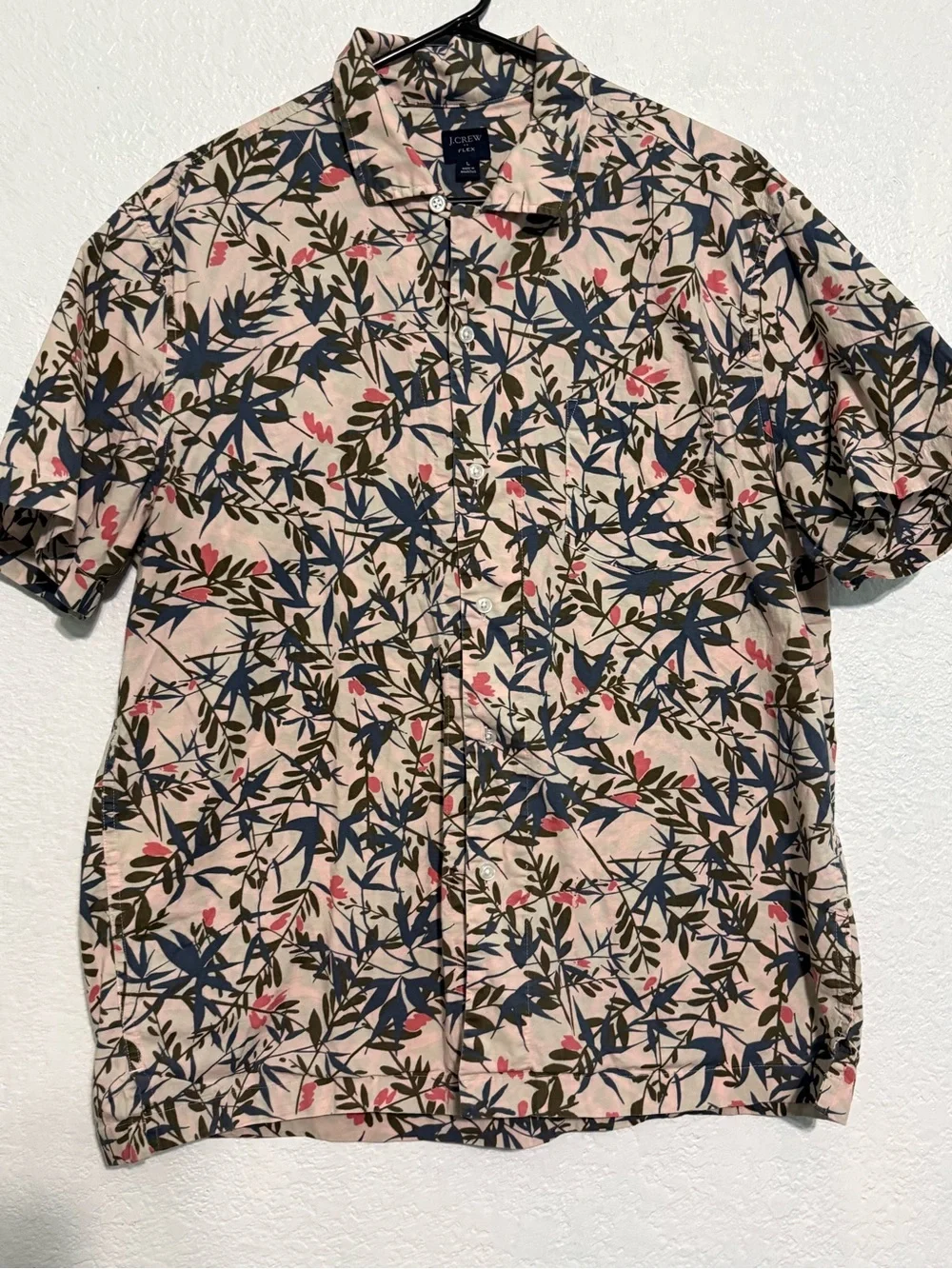 J.Crew Flex Floral Button Up Shirt Size L | Tropical Short Sleeve